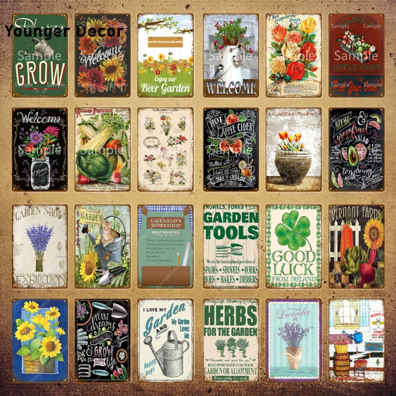 Vintage Metal Signs Wall Decor Metal Signs Garden Wall Vintage