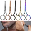 1Pcs Nose Hair Scissors Nail Cuticle Round Tip Eyebrows Scissors Safe Stainless Steel Nose Hair Remover Trimming Makeup Tool 1