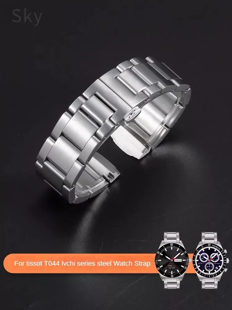 Per Tissot 1853 Rhythm T044 Cinturino Per Orologio In Argento 20Mm Serie Prs516 Doppia Fibbia A Pressione T04417A T04430A Accessori Per Orologi