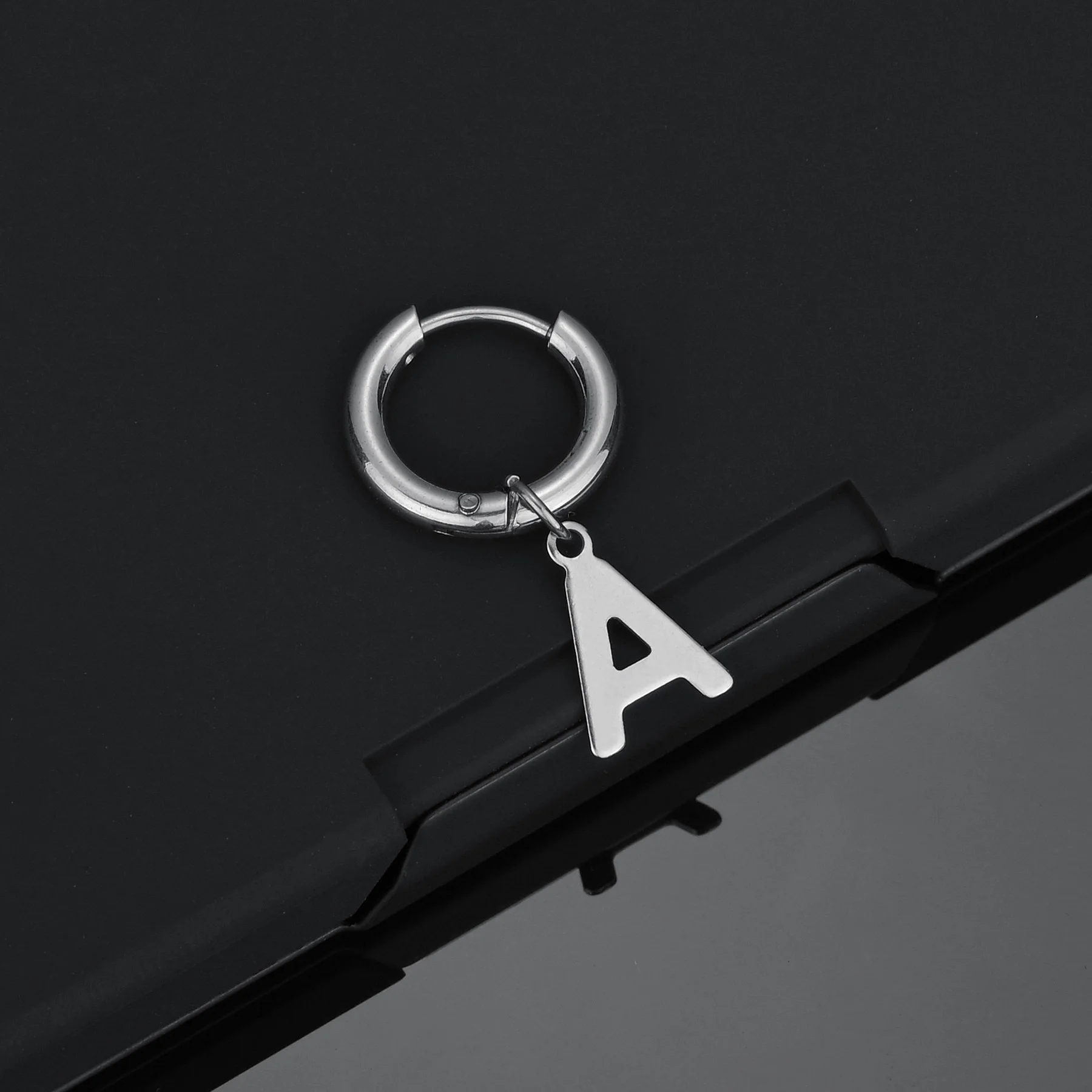 Fashion Initials Letters A-Z Drop Hoop Earrings For Women Silver Color Punk Dangle Earrings accessories Jewelry Gift