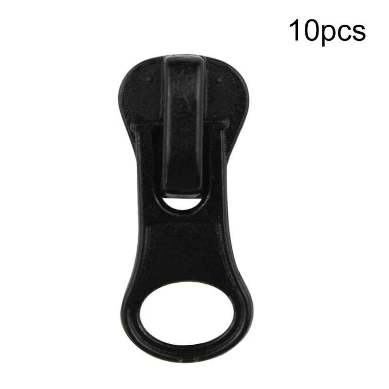 5# Metal Zipper Sliders 10Pcs for Resin Zippers Clothes Jacket Zip Puller Backpack Zipper Head Repair Kit Sewing Accessory