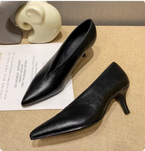 Black Thin heel