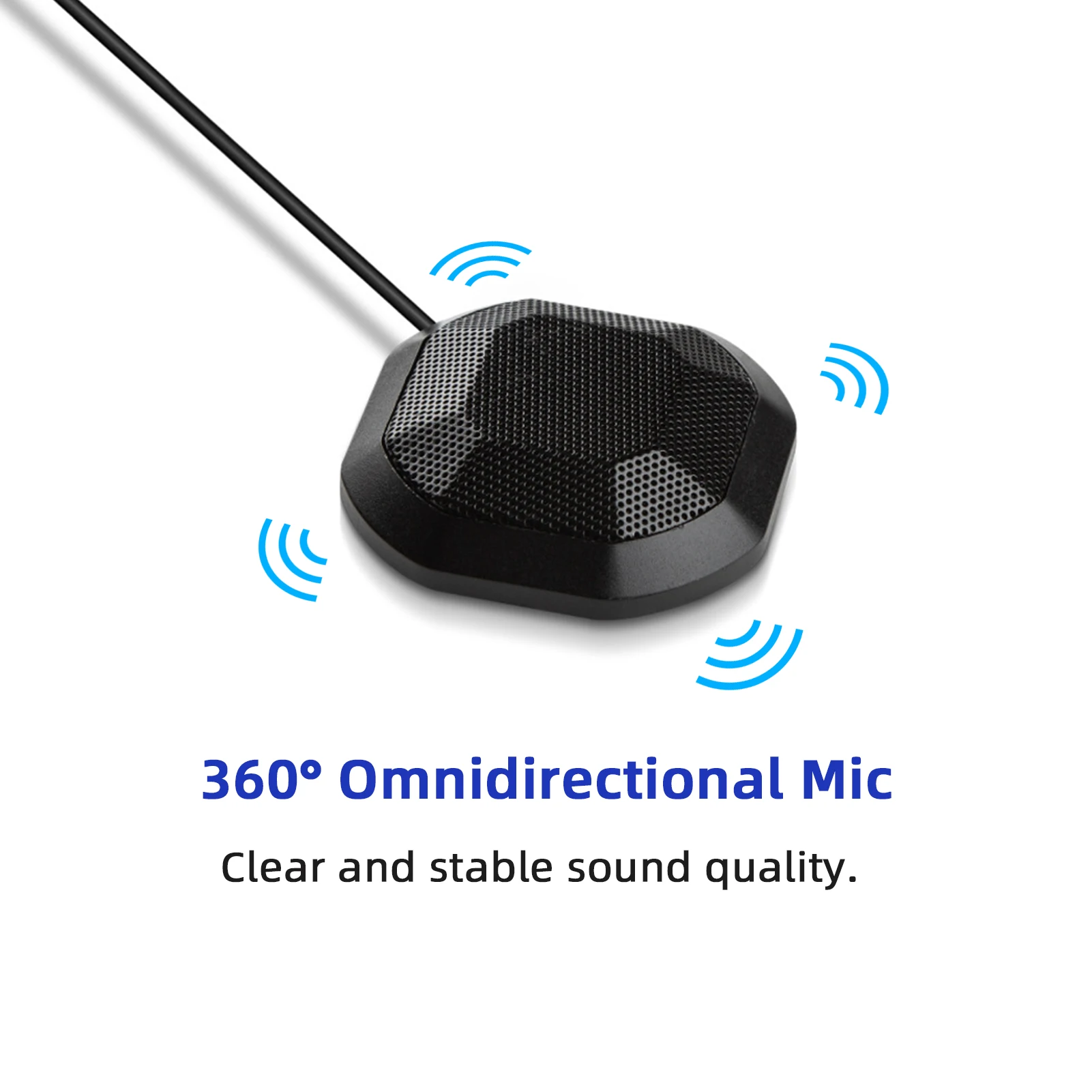 Omnidirectional USB Conference Microphone with Touch Mute and Plug & Play Functionality