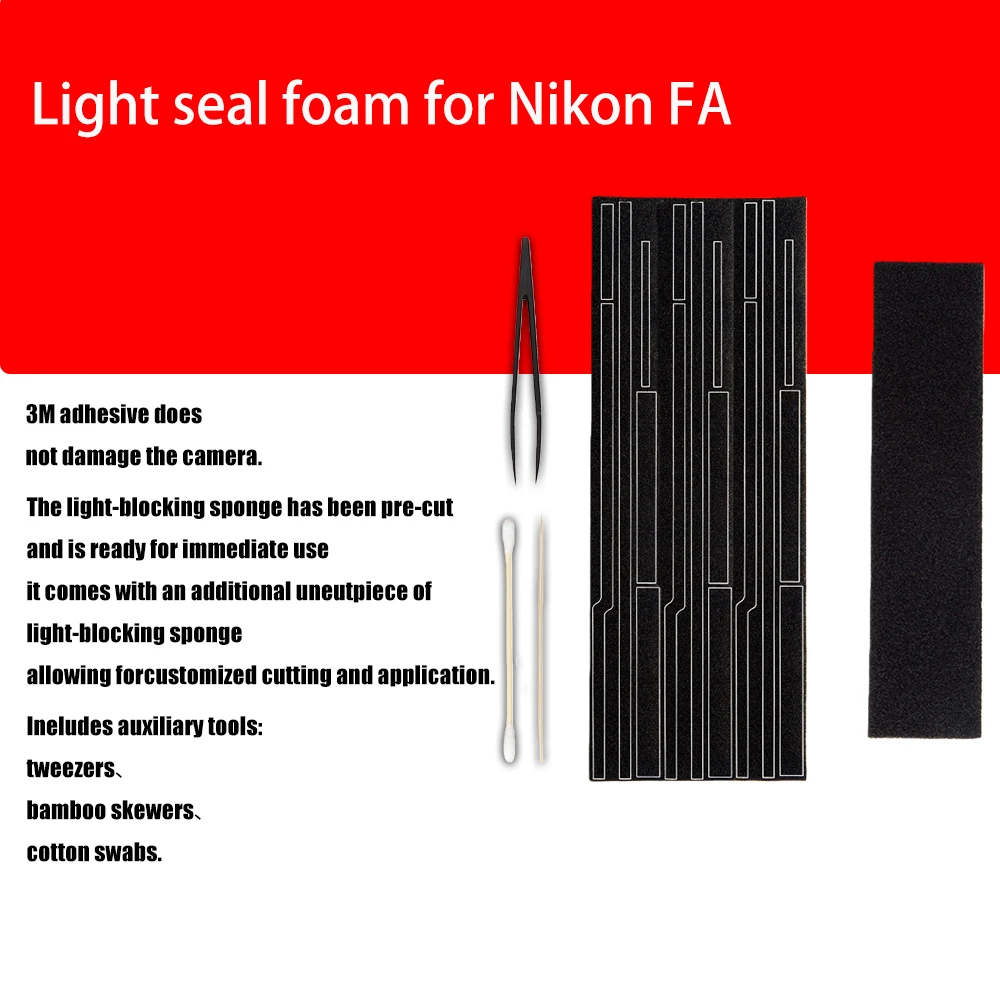 Light Leak Proof Sponge High Density Foam for Nikon FA Light Proof Seal Foam Sponge Film Camera Repair Kits Accessories