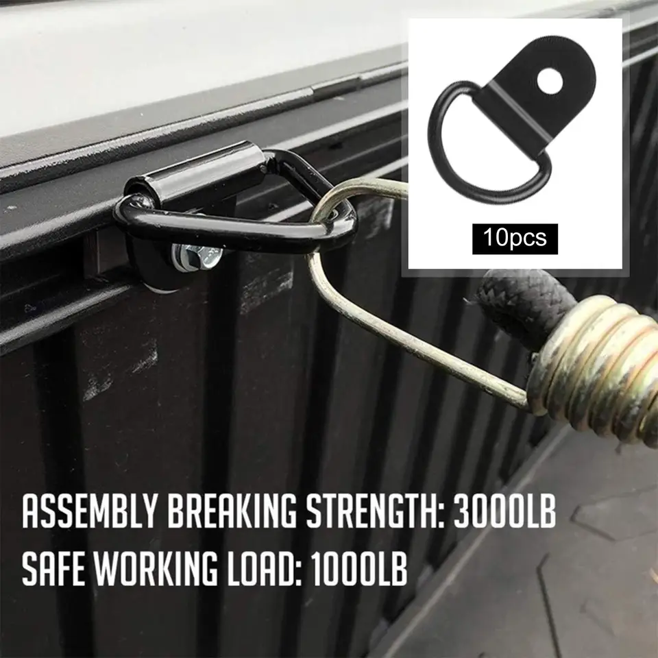 4 Anelli Di Ancoraggio In Acciaio Per Trailer E Barche - Portata 453 Kg Cadauno