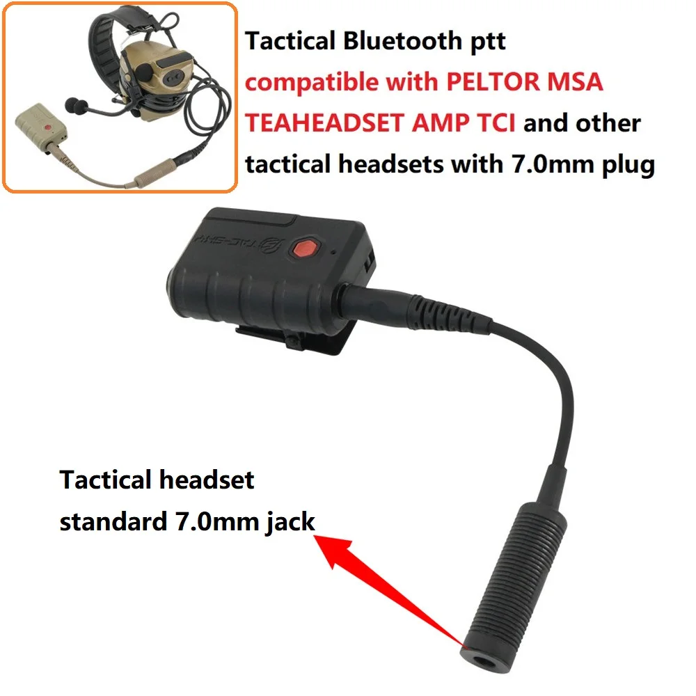 TAC-SKY-Airsoft-Shooting-Headset-Bluetooth-Ptt-for-PELTOR-MSA ...
