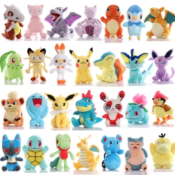 Cute Pikachu Plush Toy Pokemon Charmander Squirtle Bulbasaur Stuffed Doll Eevee Scorbunny Gengar Snorlax Christmas Gifts 1