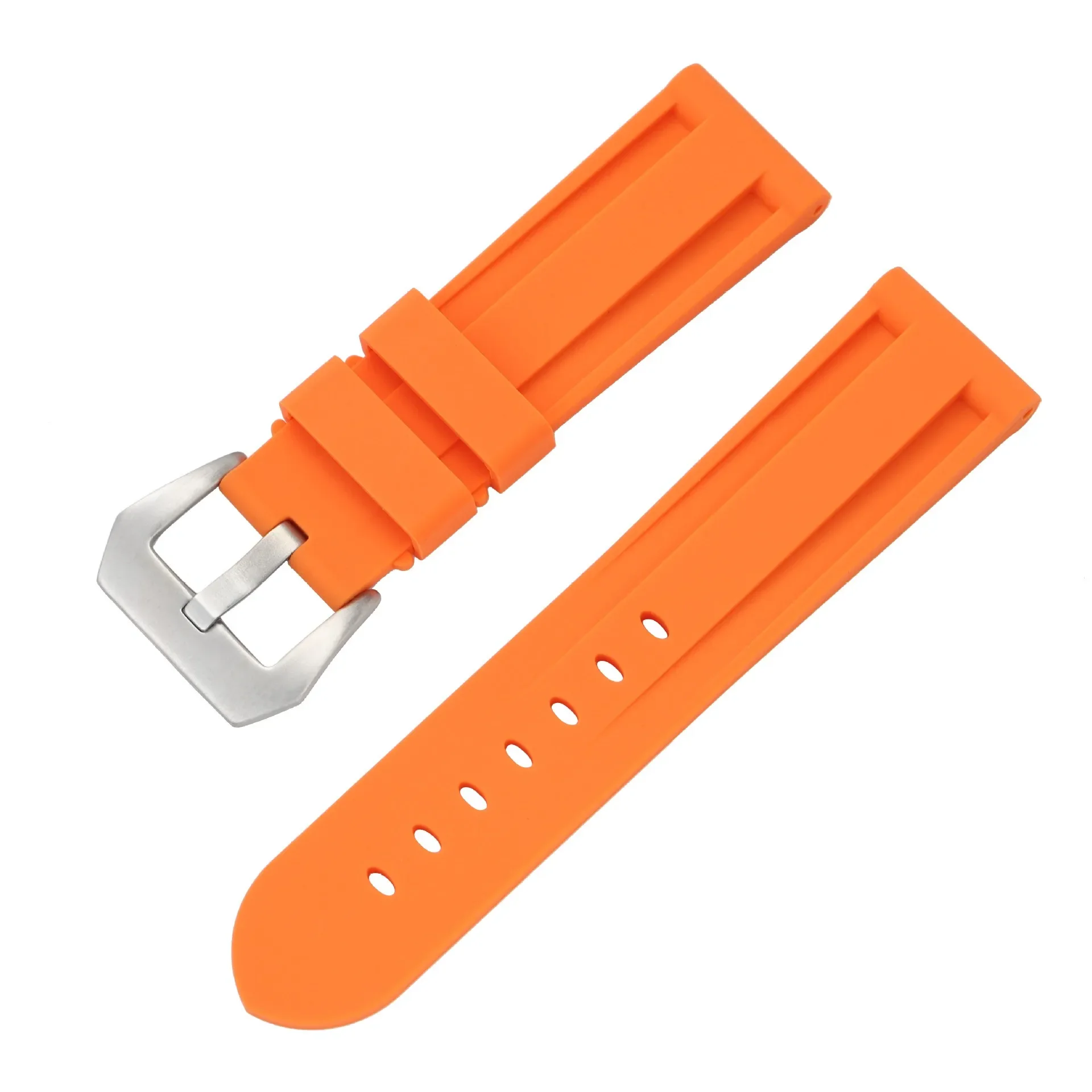 Premium Silicone Sport Watch Band - Waterproof Rubber Strap