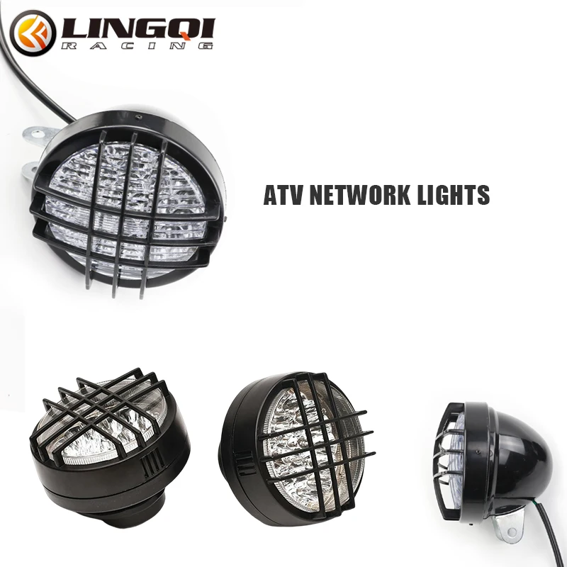 Ling Qi Racing Lampada Faro Anteriore Per Universale 70-150Cc 4 Ruote Quad Dirt Bike Atv Dune Buggy Yamaha Banshee 87-2006