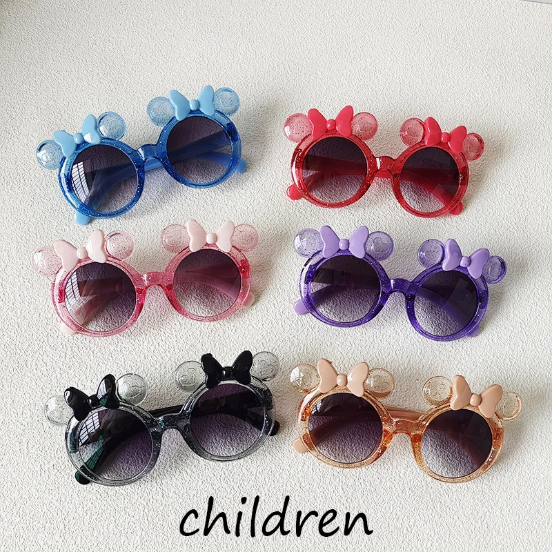 Colorful Children's Baby Sunglasses, Starry Dots, UV Resistant Glasses, Cute Bow Shaped Girl
