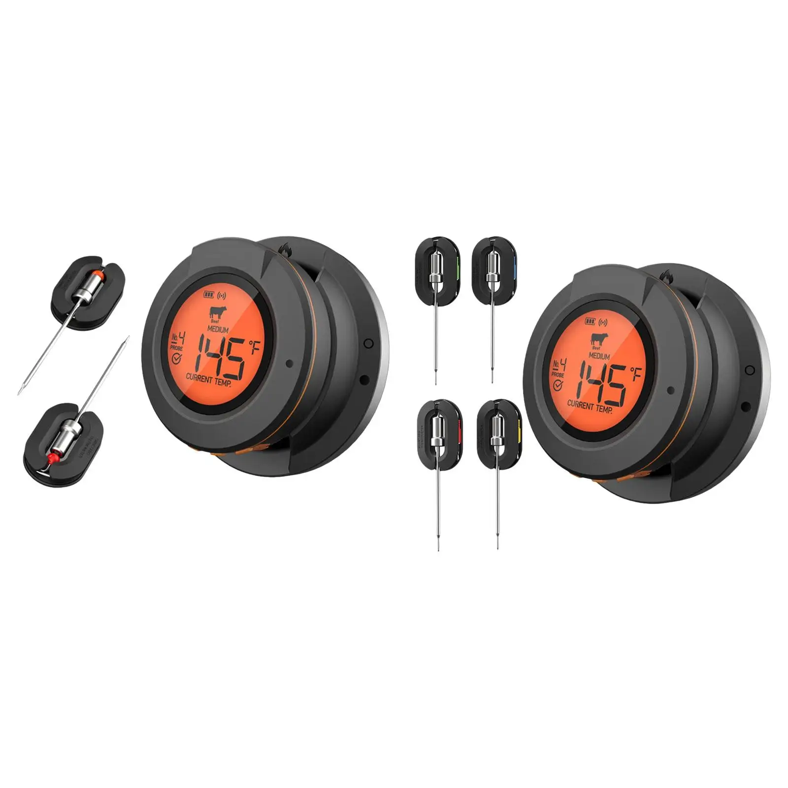 

Беспроводной цифровой термометр для мяса с щупами для духовки, барбекю, приготовления пищи