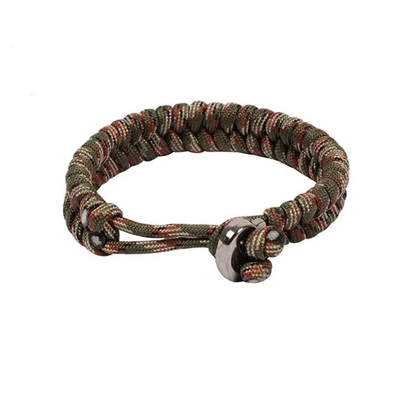 Outdoor Adjustable Paracord Bracelet 4mm Camping Survival Sports Unisex