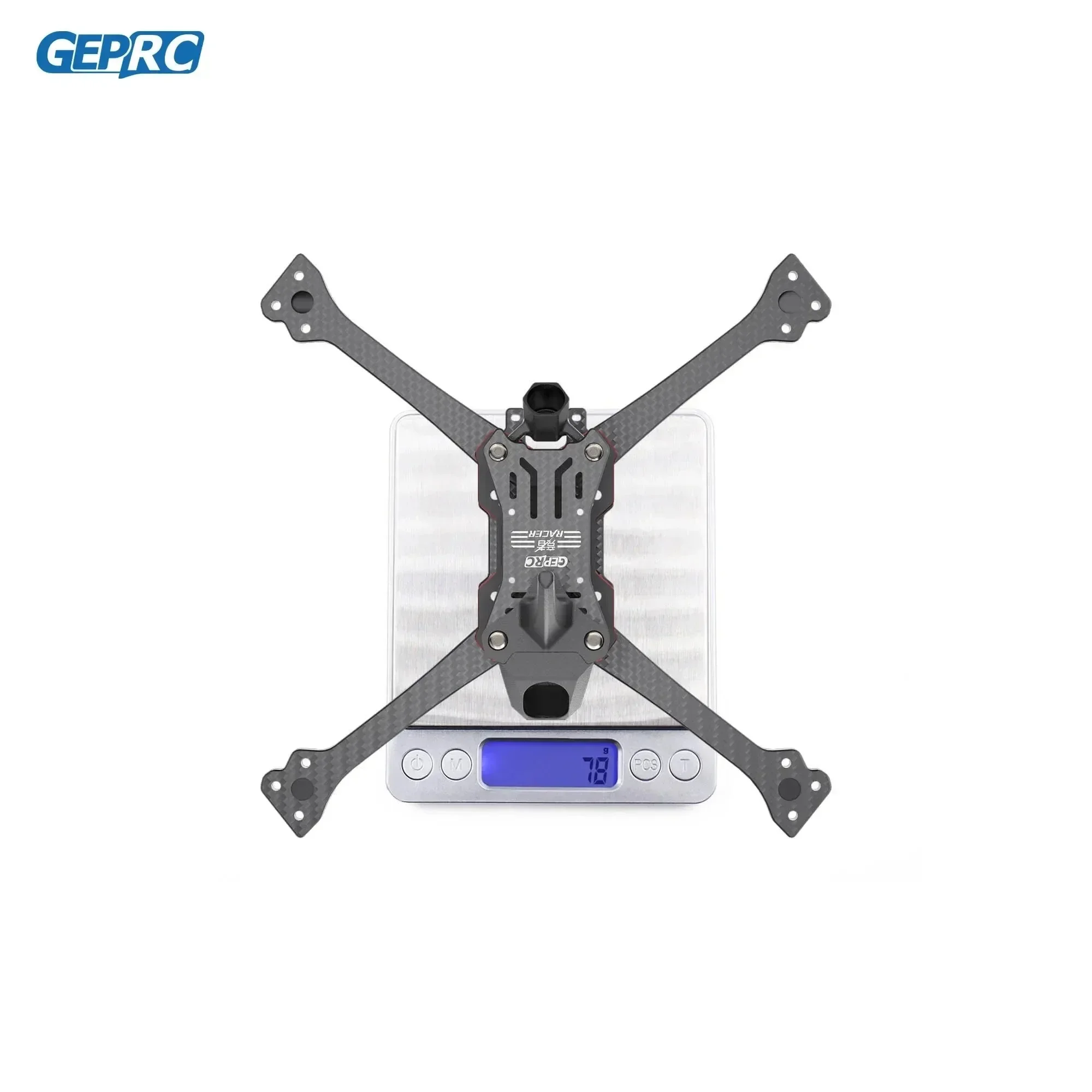 Détail des bras en carbone T700 du cadre FPV Racer GEPRC 5 pouces
