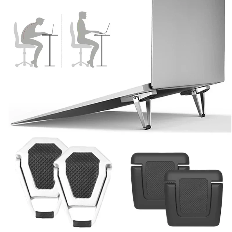 Metal Laptop Stand Invisible Keyboard Riser Foldable Cooling Kickstand Lightweight Desk Computer Holders for MacBook Notebook