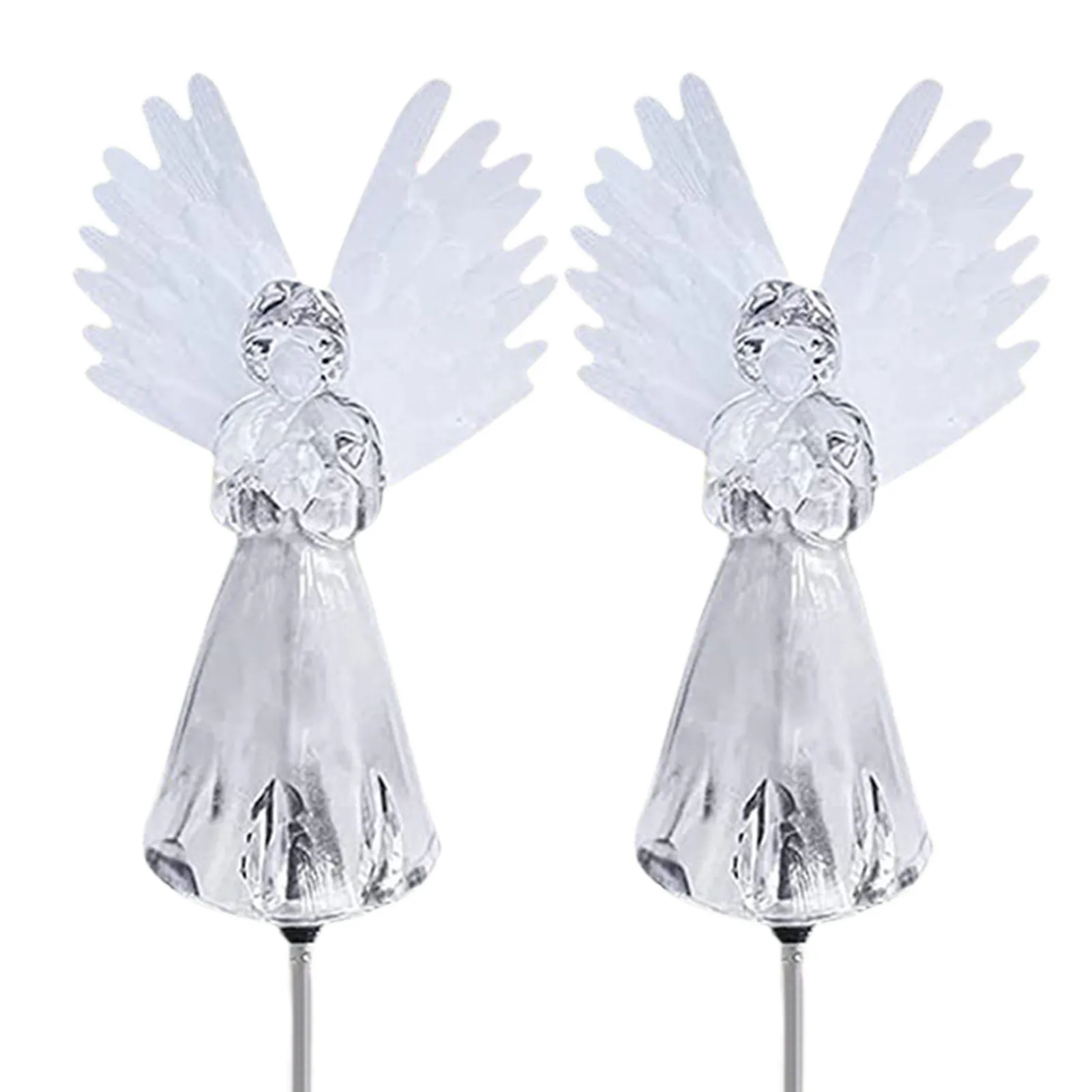 Garden Solar Light Solar Powered Angel Lamp Multi-Color Changing Light Garden Decoration Ornament For Outdoor Yard Grave