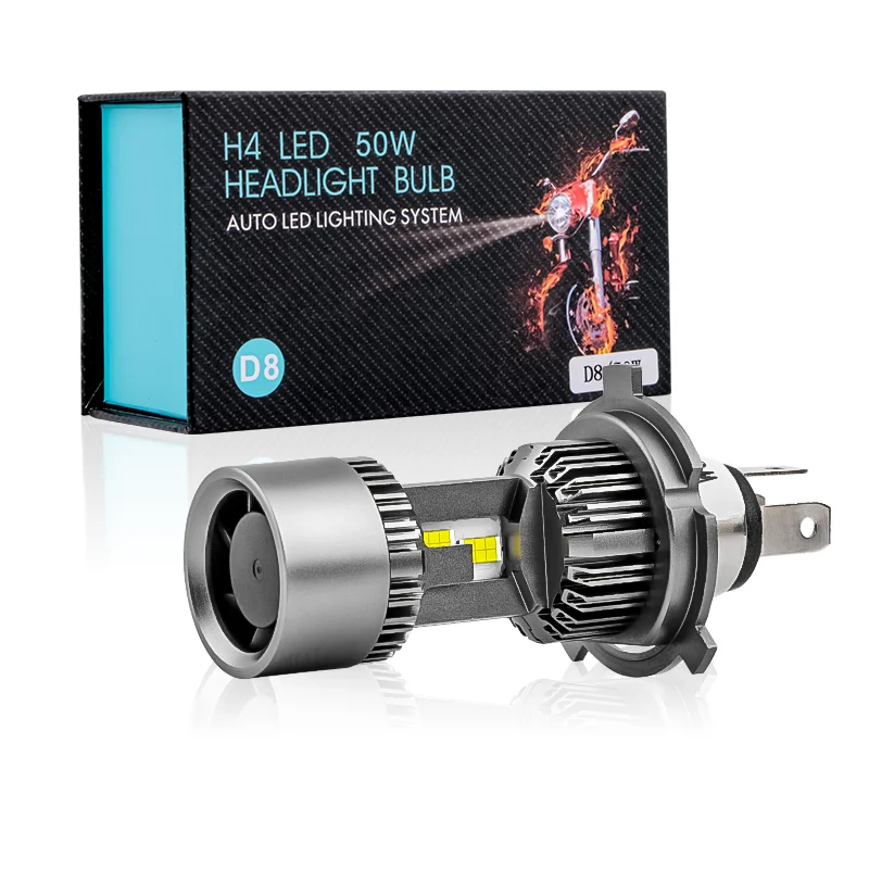 

H4 LED Motorcycle Headlight Bulbs 12V 100W White Light 6000K H4 LED High Low Beam Headlamps CSP 3570 Canbus LED Lamp
