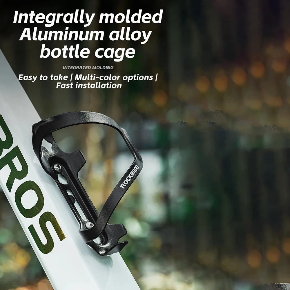 ROCKBROS Ultralight Aluminum Alloy Cycling Bottle Cage MTB Mountain Road Bike Water Bottle Holder Bicycle Cup Bracket