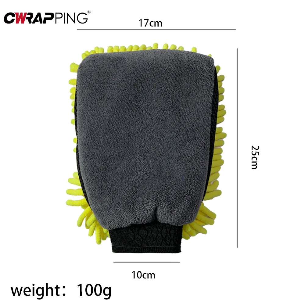 Car Wash Coral Glove Single Sided Plush Thickened Microfiber Glove Multifunction Auto Wash Cleaning Tools for Car Accessories