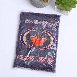 Premium Transparent Glass Millet Beads for DIY Jewelry and Handmade Accessories (Deep purple7)