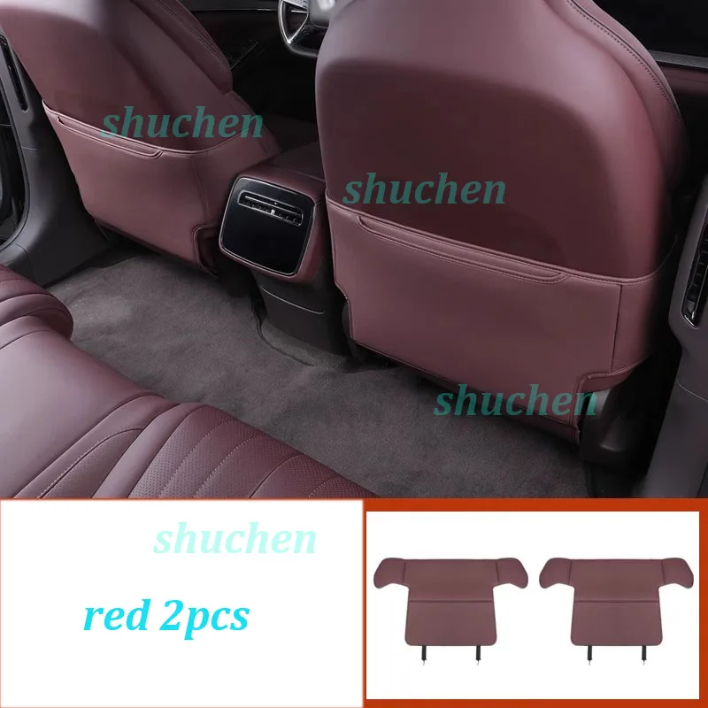 Car Rear Row Anti-kick Pad for Denza Z9 GT Seat Back Kick Leather Dirt-proof Protector Cover Interior Accessories