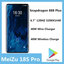 Original MeiZu 18S Pro 5G Mobile Phone Snapdragon 888 Plus 6.7" Super Amoled 120HZ 50.0MP+44.0MP+32.0MP Wireless Charge OTA