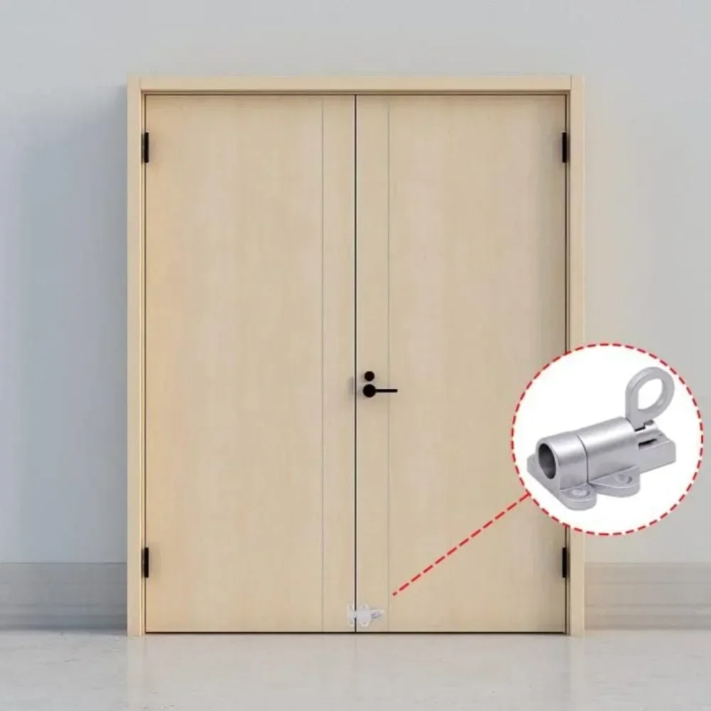 Door Latch 2Pc Spring Automatic Self-closing with Safety Pull Ring