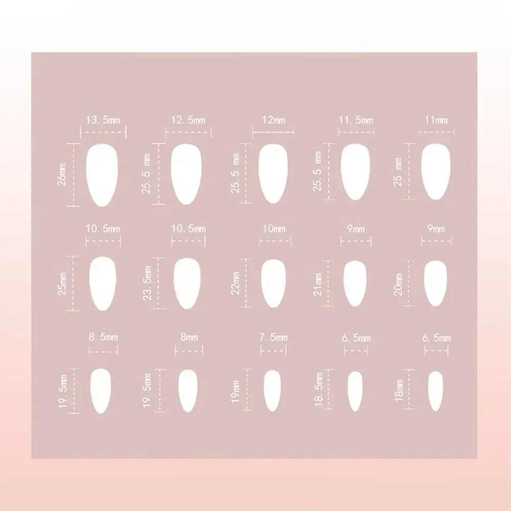 Manicure Long Almond False Nails French Detachable Fake Nails Aurora Press on Nails DIY