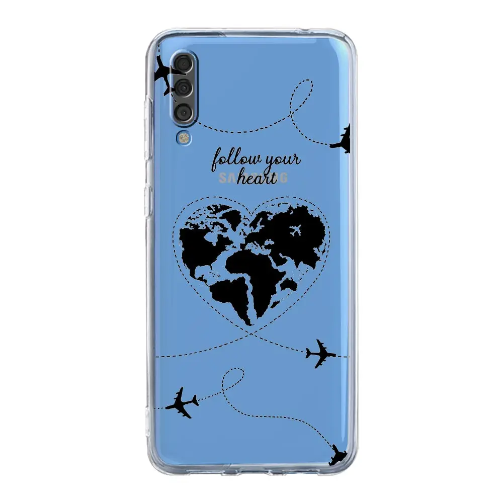 Cartoon World Map Scenery Phone Case Cover