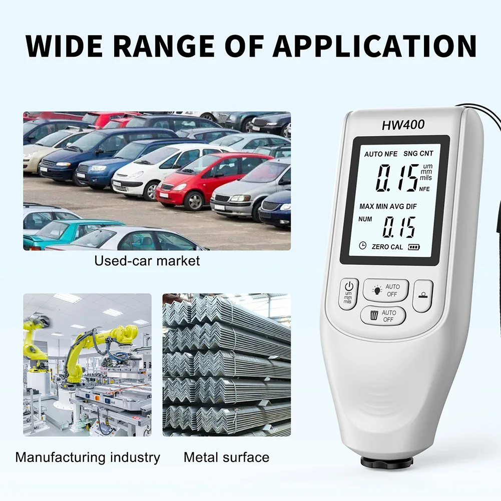 【Direct-sales】 HW400 Car Paint Coating Thickness Gauge 0-2000UM High ...