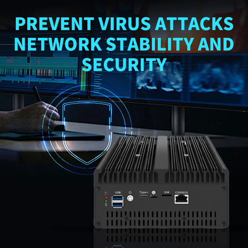 Firewall Mini PC Intel i7 13620H 13420H 8505 2*DDR5 NVMe 4xi226-V 2.5G LAN 4*10G 2*10G SFP+ Industrial Computer Server Proxmox 4