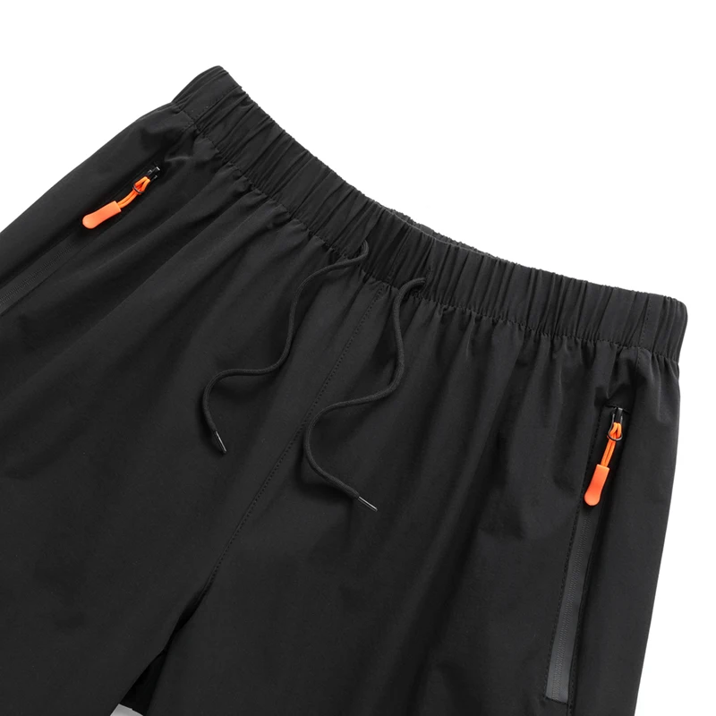 For 2024 Summer High Quality Breathe Shorts Men Casual Elastic Waist Men Quick Dry Fitness Jogging Beach Black Fahion Shorts 3