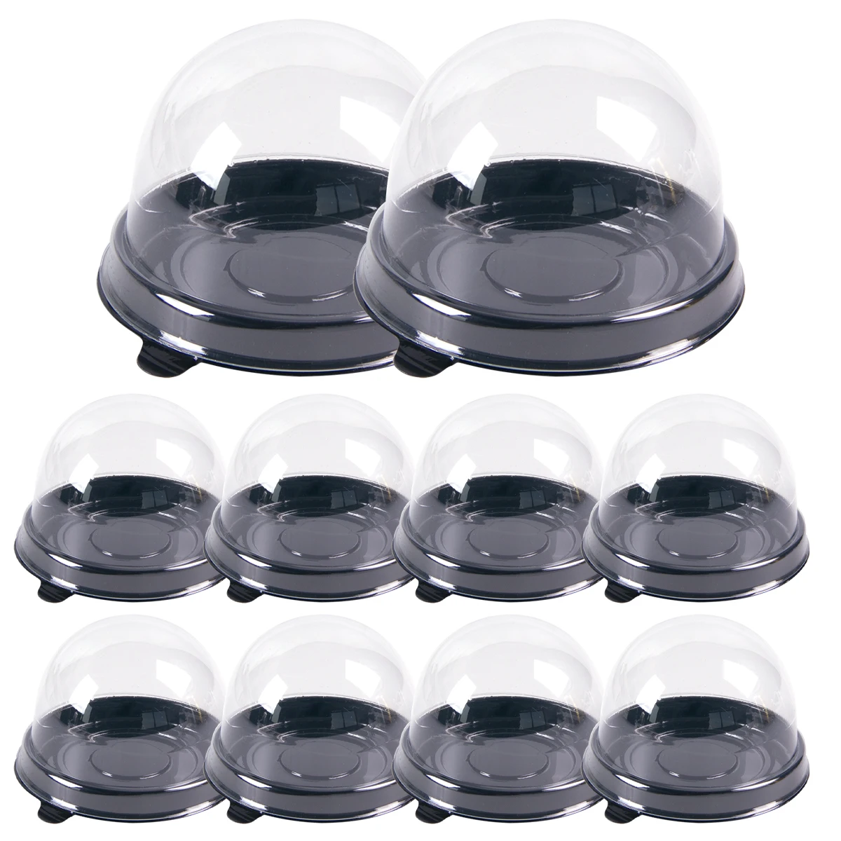 Corkwaw 50Pack Clear Plastic Mini Cupcake Container, Bakken