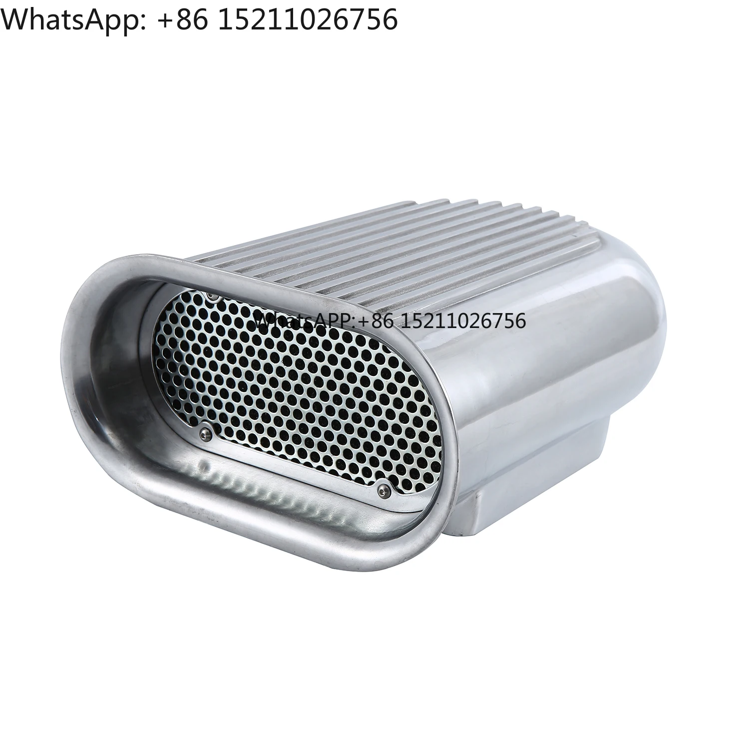 Air Hood CFR Performance Single 4 Barrel Hood Scoop, HILBORN Style, Finned-Polished Air Scoop - Foto 2