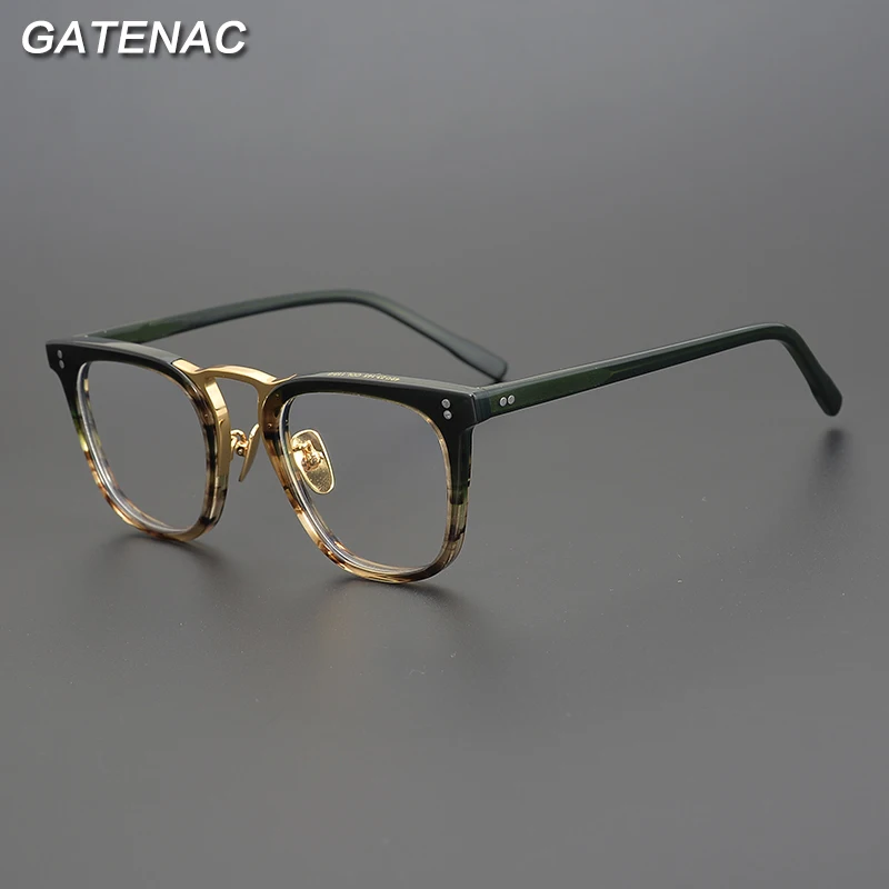 Vintage Acetat Brillen Rahmen Männer Retro Myopie Rezept Optische Gläser Rahmen Frauen 2022 Neue Korea Luxus Marke Brillen