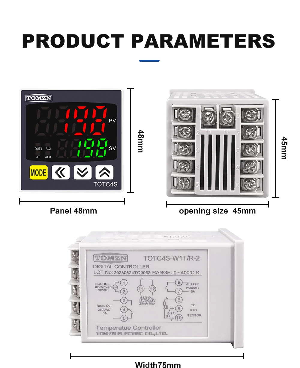 Digital PID Thermostat Dual Output Universal Input Temperature Controller Regula