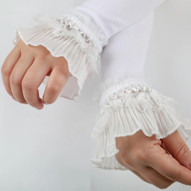 Fingerless Gloves Arm Sleeves Women Long Elastic Arm Sleeve Fingerless Driving Gloves Sexy Lace Arm Cover Sun Protection Wrist Sleeve Comfort Soft Mittens