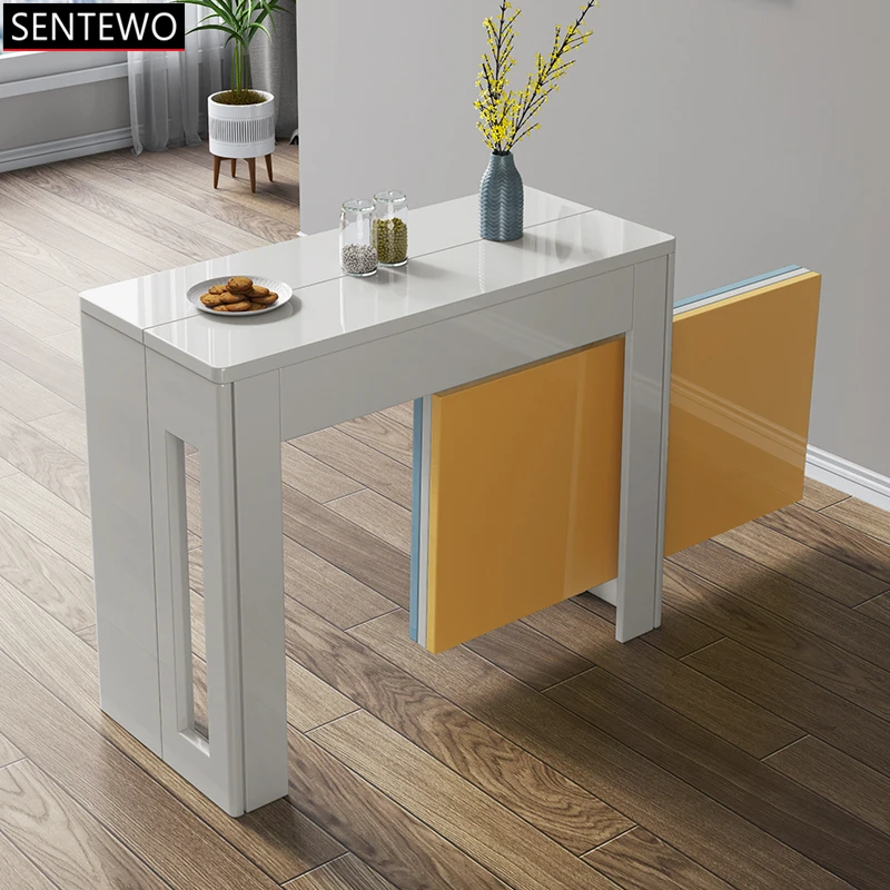 SENTEWO-Mesa de Comedor Plegable, 4 y 6 sillas, Mesa Plegable retráctil,  envío gratis - AliExpress