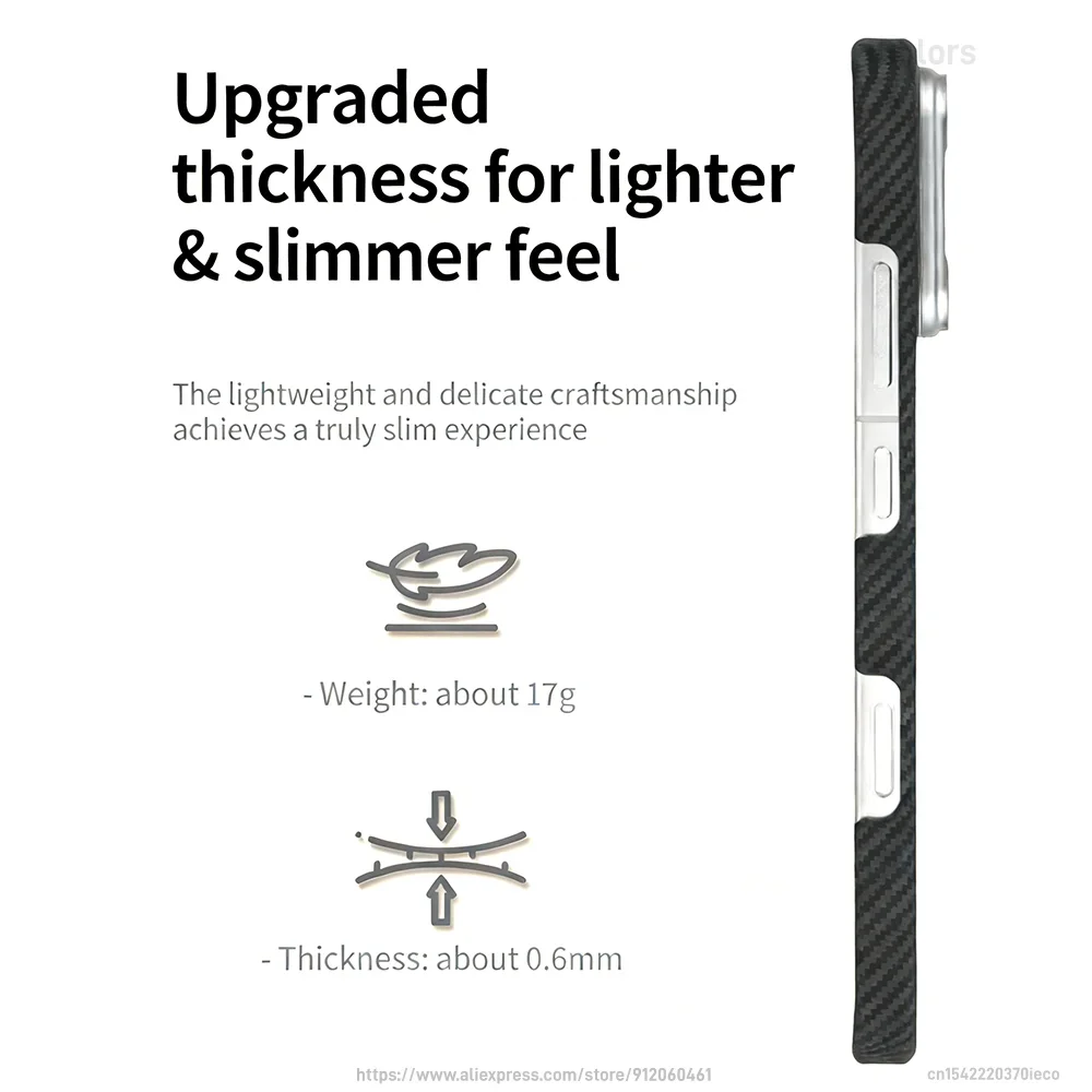 Premium Aramid Carbon Fiber Ultra-Thin Lightweight Protective Armor Case