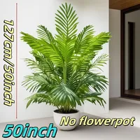 50-Inch Giant Artificial Palm Tree Realistic Full Lush Greenery Indoor Outdoor All-Season Decor for Home Office Wedding Party 3