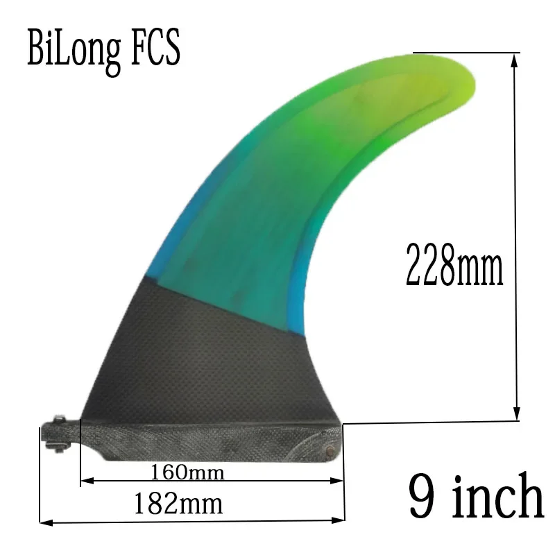 BiLong FCS Single Surfboard Fins 6-7-8-9-10inch Paddle Board Fin Longboard Fin Sup Center Inflated Board surfing Accessories