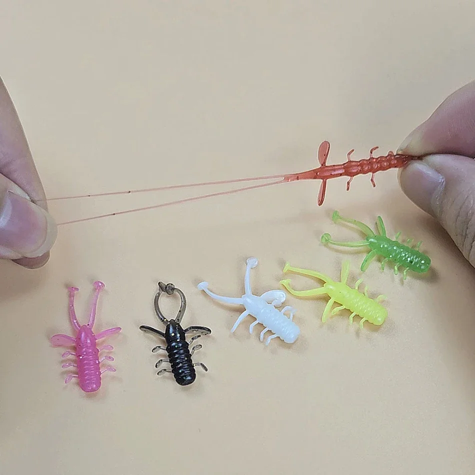 24Pcs Bunte Micro Wurm Weiche Angeln Locken 30mm TPE Schwimmende Silikon Kunststoff Swimbait Softbait Für Fang Pferd Makrele – Detail 5