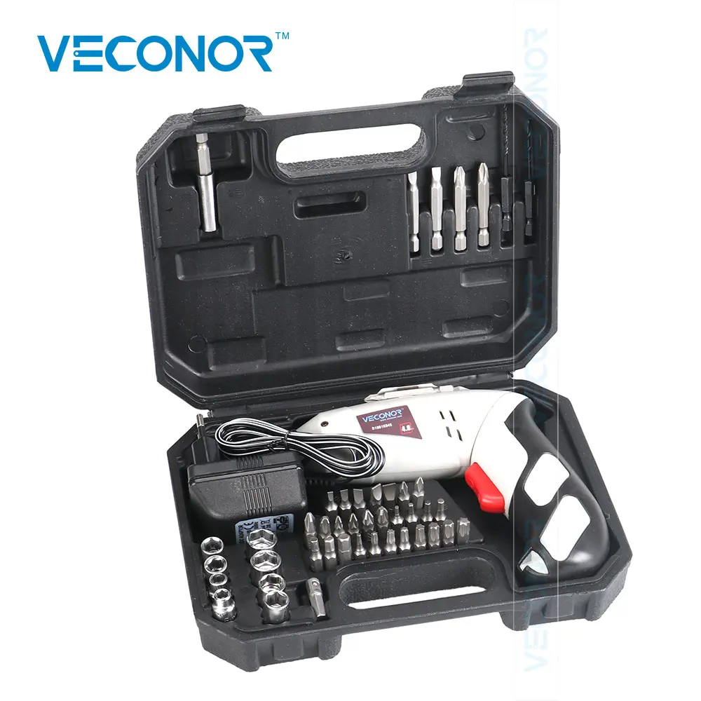 47PCS Mini Electric Screwdriver Kit Cordless Rechargeable Driver Tool Dual Position Transformable Speed Electric Tools Set cordless screwdriver 1300mah usb rechargeable electric screwdriver adjustable 2 position drill screwdriver 6nm multifunctional electric drill power tools