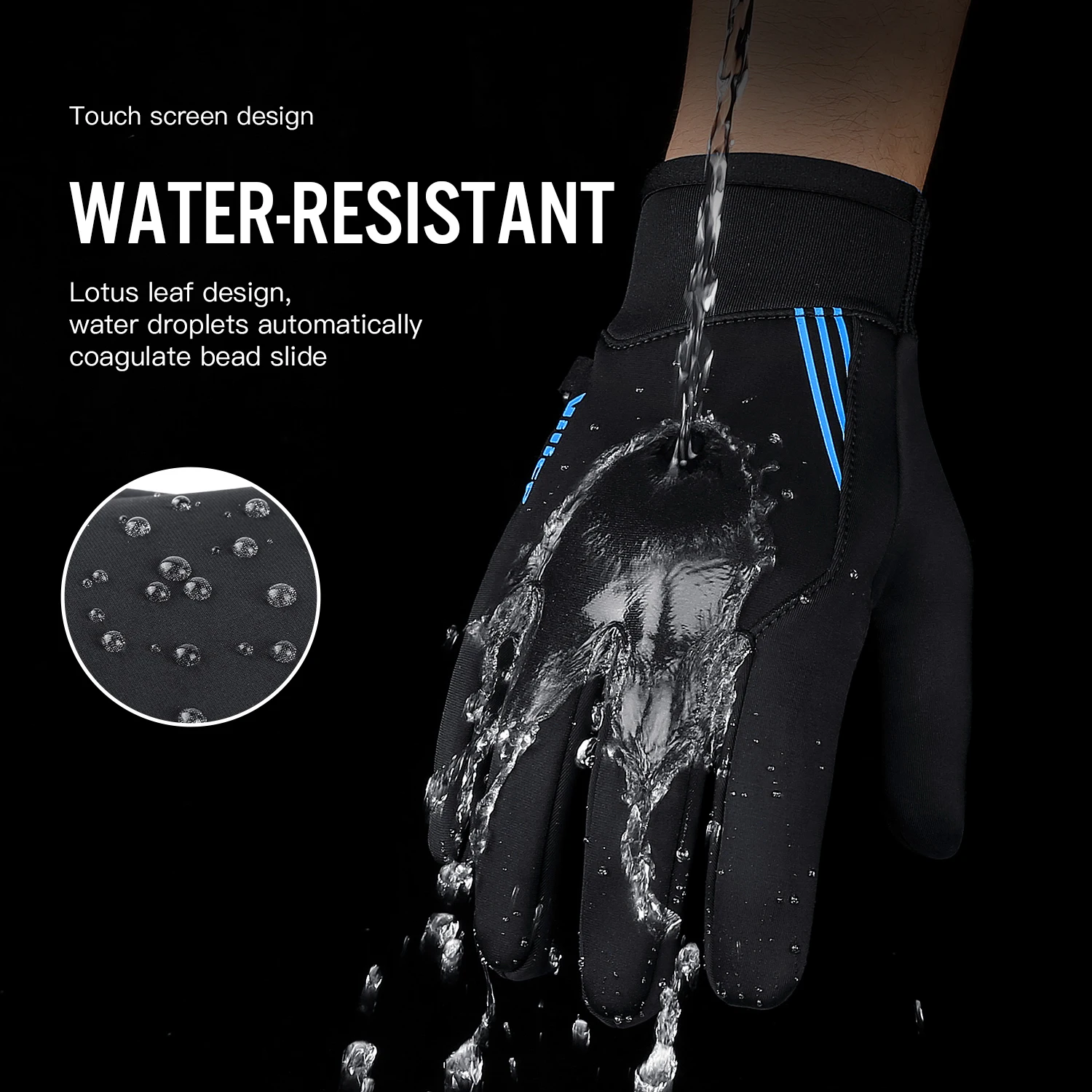 Winter Outdoor Sports Running Glove Warm Touch Screen Gym Fitness Full Finger Gloves For Men Women Sports Gloves