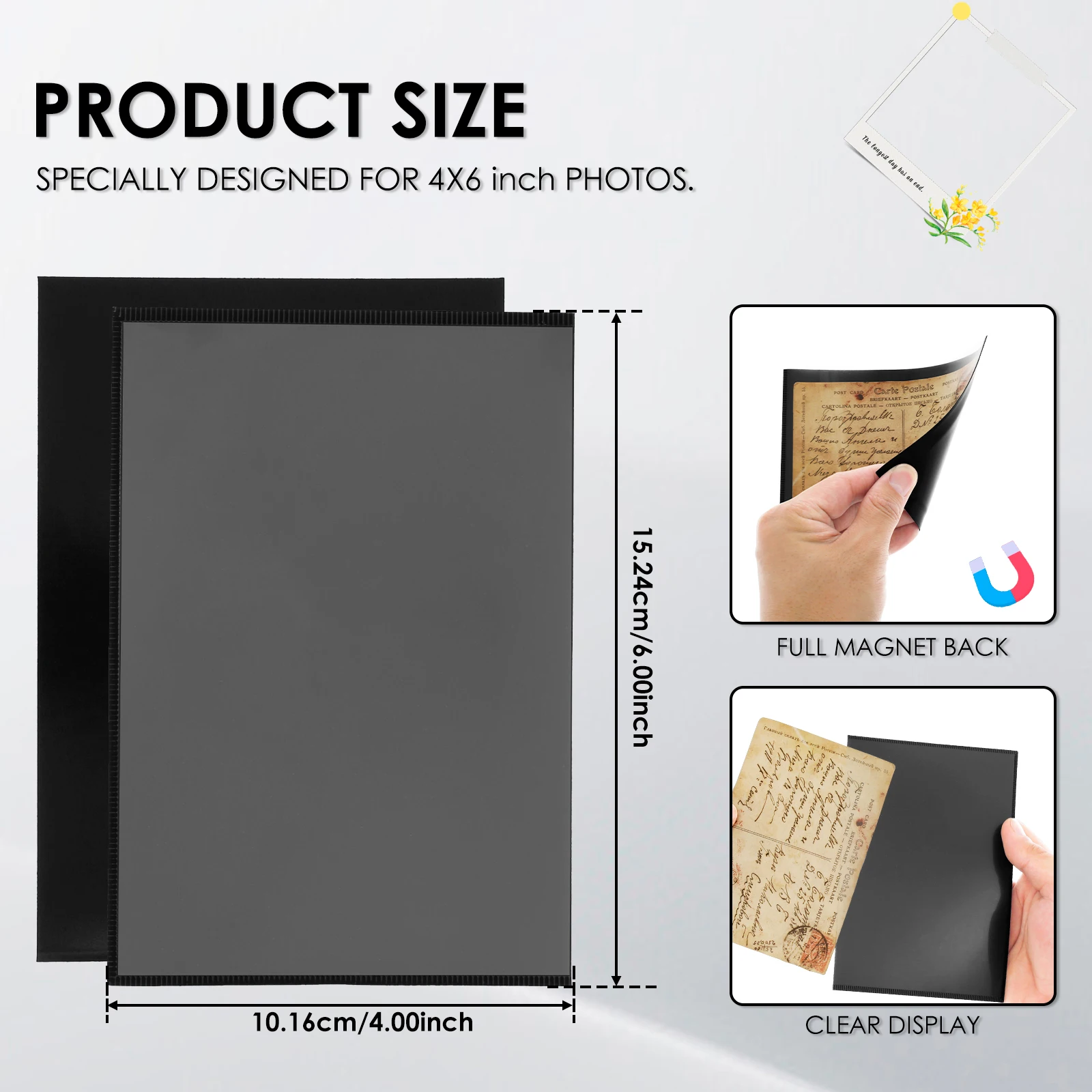 10Pcs 4x6 5x7 Inch Magnetic Picture Frames for Refrigerator