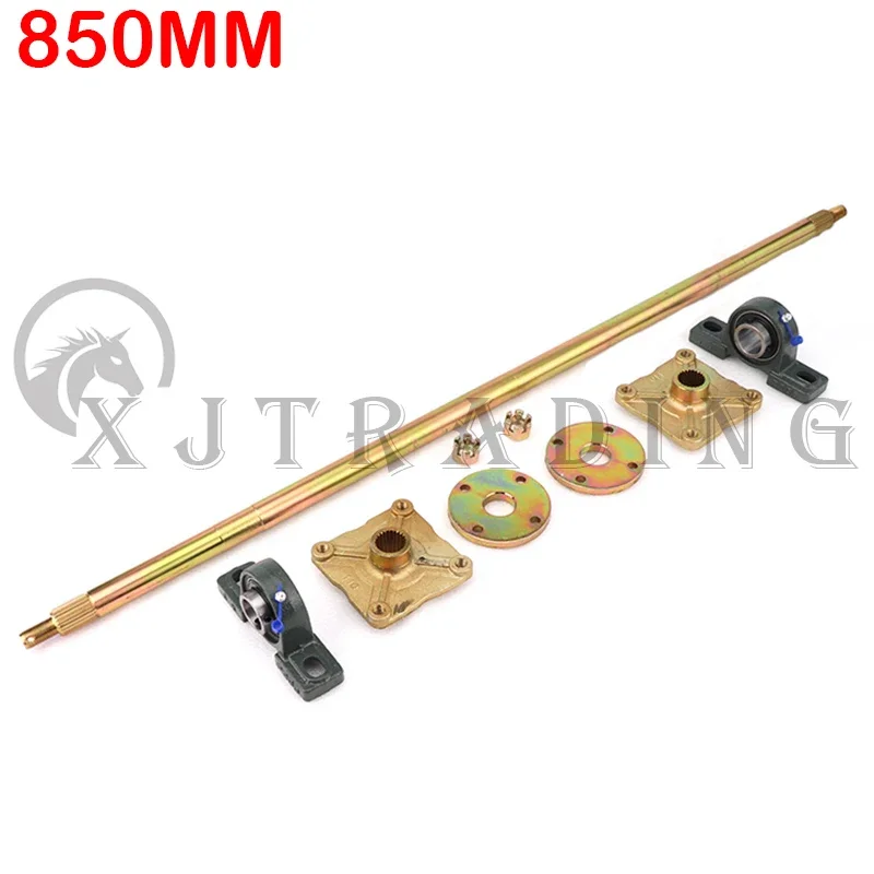 850mm Rear Axle Assy With UCP205 Bearing Sprocket Brake Wheel Hub Fit For DIY Electric ATV Go kart Buggy Quad Bike Accessories custom order customized drive sprocket road wheel idler wheel no stock need confirmation before buy