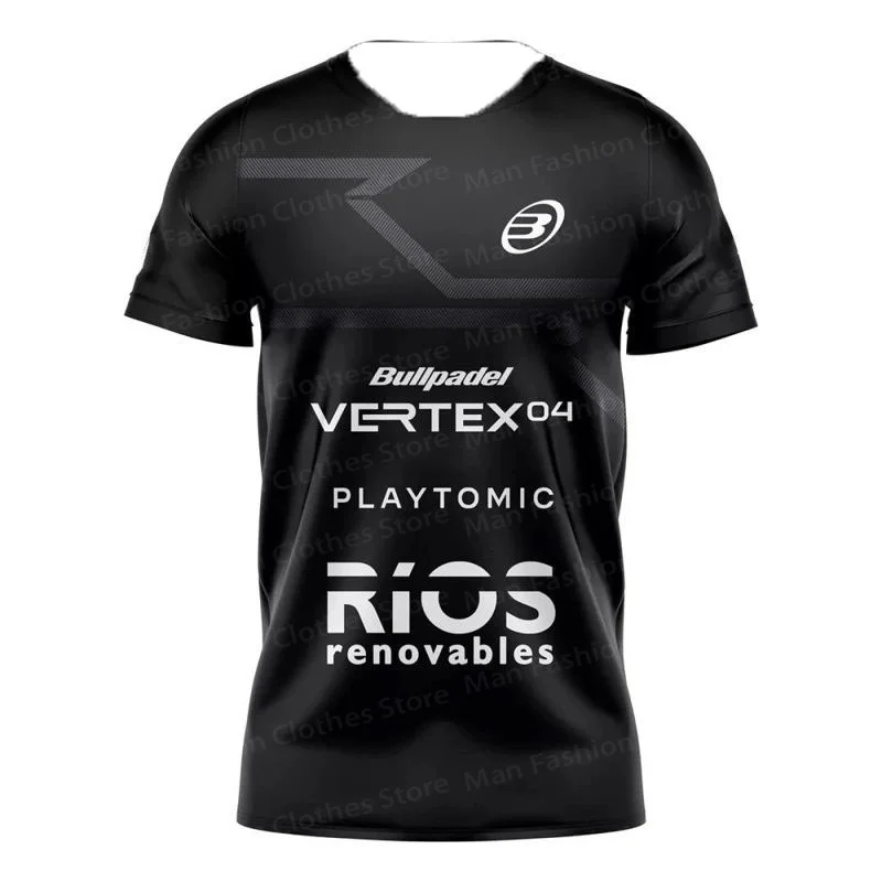 New Latest Summer 3D T-Shirt Padel Bullpadel Men's Tennis Suit Summer Sports Table Tennis Badminton Sportswear Breathable Tees 3
