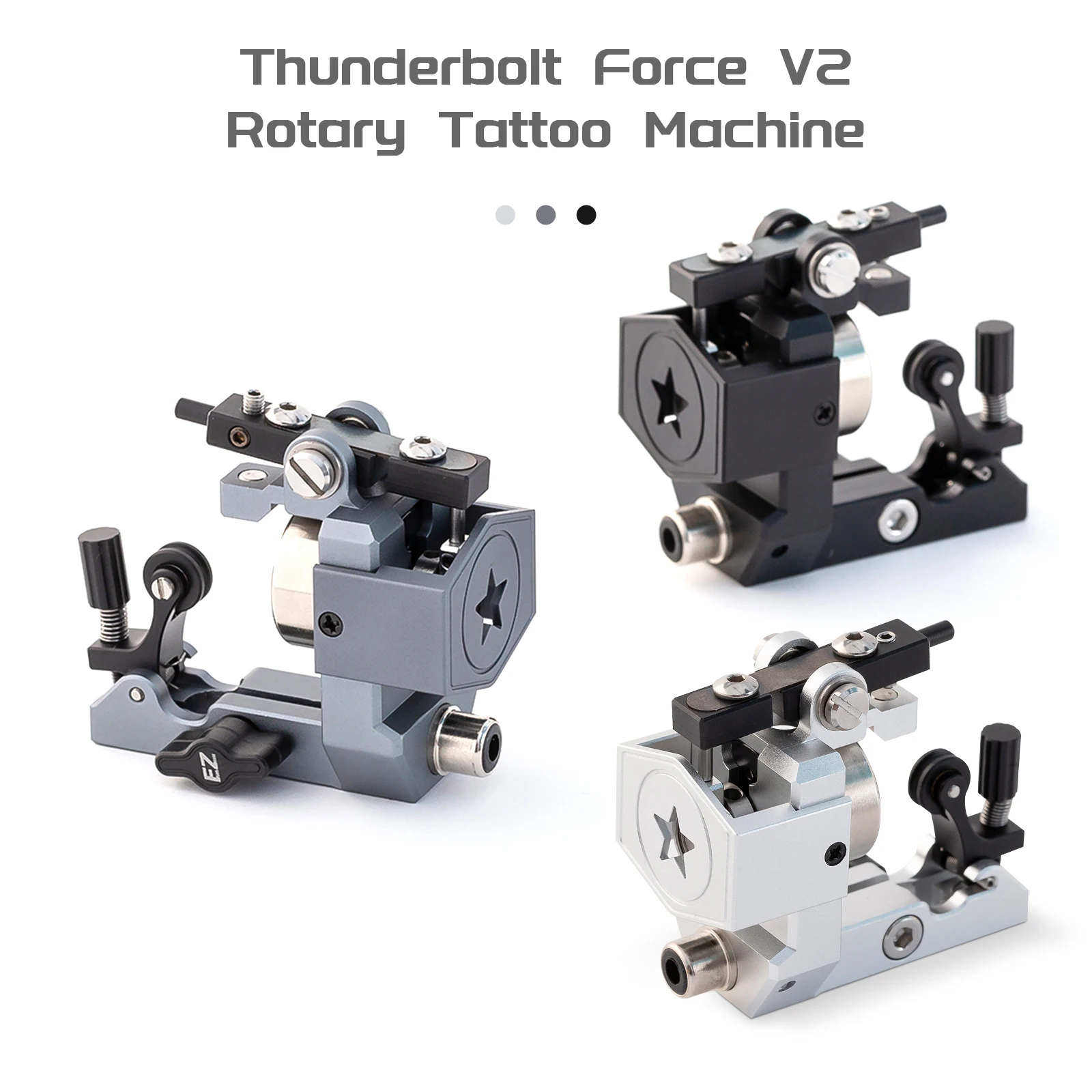 

EZ Thunderbolt Force V2 Rotary Tattoo Machine Adjustable Stroke Brushless Motor Tattoo gun for Standard /Cartridge Needles