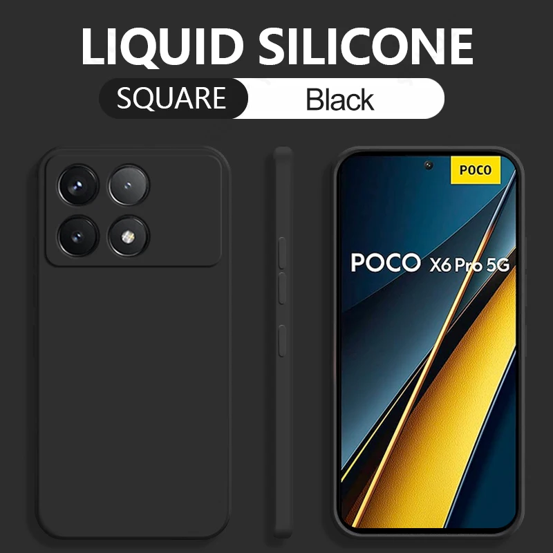 Liquid Silicone Soft Protective Phone Case for Xiaomi Poco X6 Pro/X6 5G