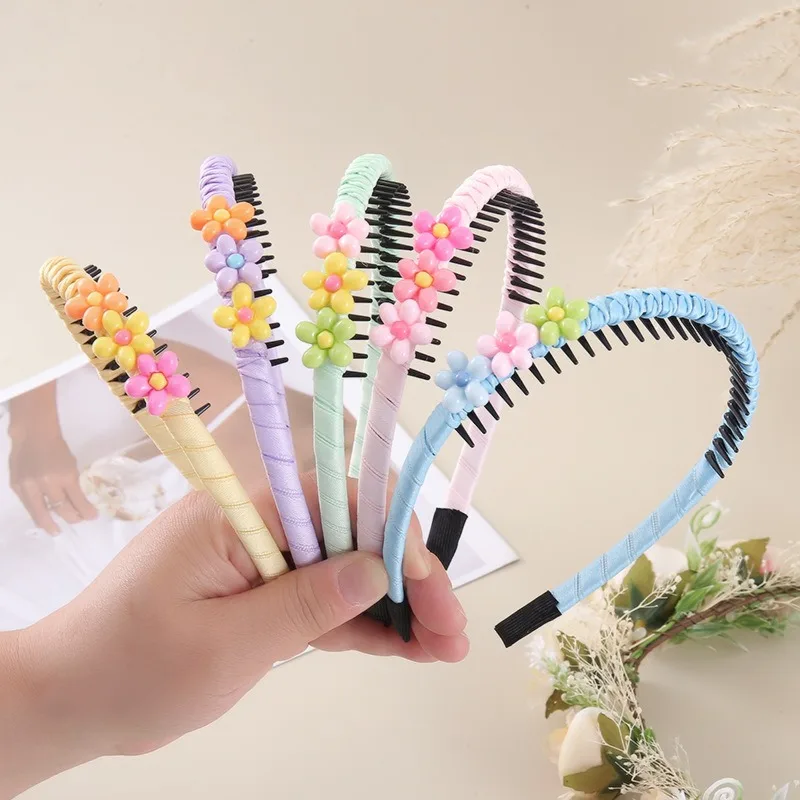 عقال لفتاة جميلة الحلو القلب ستار الألوان زهرة عقال الشعر هوب أغطية الرأس هدايا الاطفال إكسسوارات الشعر FDr11