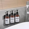 Soap Dispenser Brown Wall Mounted Shampoo Shower Gel Lotion Refillable Empty Bottle with Label Tray Kitchen Accessories 500ML 3